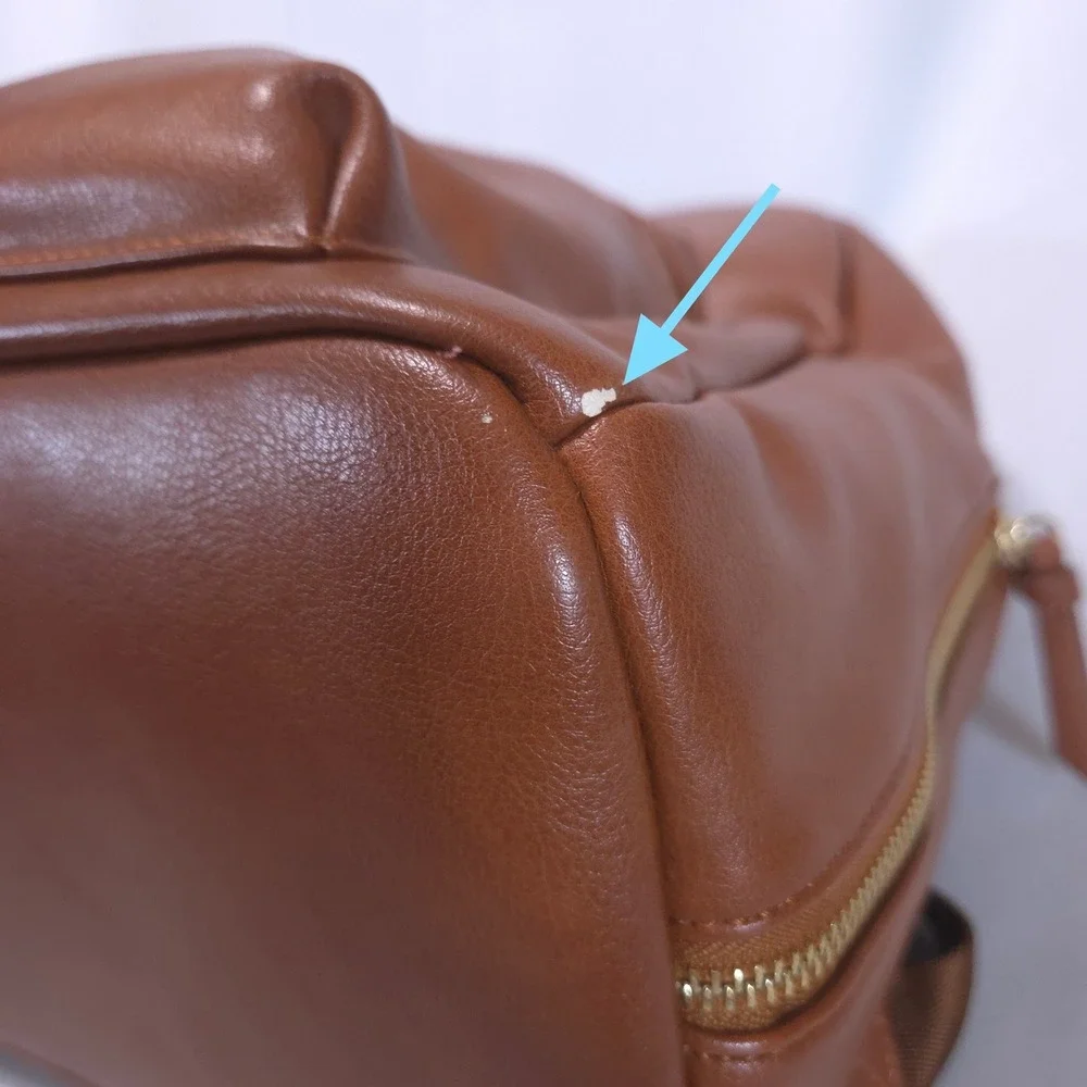 MAEDN All Day Backpack Medium Vegan Leather Saddle Diaper Bag Travel Cottagecore